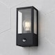 image 3 of CGC Lighting Dave PIR Black Stainless Steel Outdoor Wall Lantern E27 IP54 - Motion Sensor