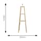 image 2 of ValueLights Wakefield Quad Base Two Shelf Wooden Floor Lamp
