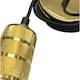 image 10 of CGC Sydney II Gold Knurled Two-Band 1.5m Adjustable E27 Ceiling Pendant with Matching Ceiling Rose | Gold | Gold | Ceiling rose diameter: 10 cm, depth: 2 cm, Pendant: diameter 4.5 cm, height 7.5 cm, Total height 1.5m adjustable