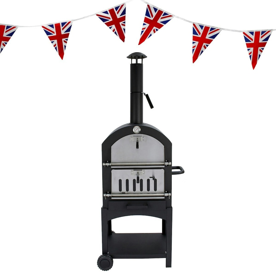 image 1 of Outdoor Pizza Oven, Peel & Union Jack Bunting