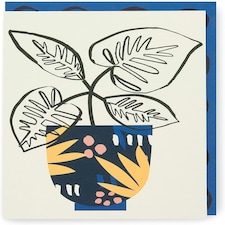 Kindred Leafy Plant Greetings Blank Card