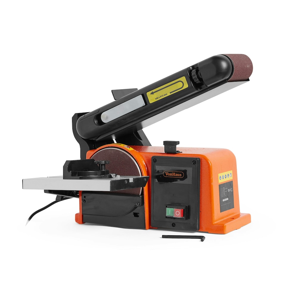 image 1 of VonHaus Benchtop Belt and Disc Sander with Cast Iron Base