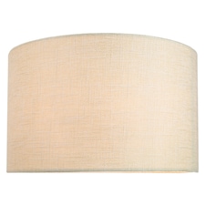 Contemporary and Sleek 14 Inch Cream Linen Fabric Drum Lamp Shade 60w Maximum | Cream