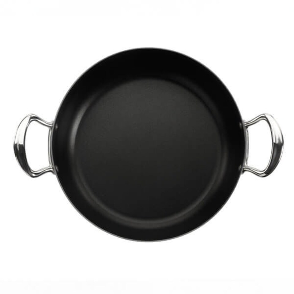 image 1 of Samuel Groves Classic Non-Stick Stainless Steel Triply 28cm Chefs Pan with Side Handles