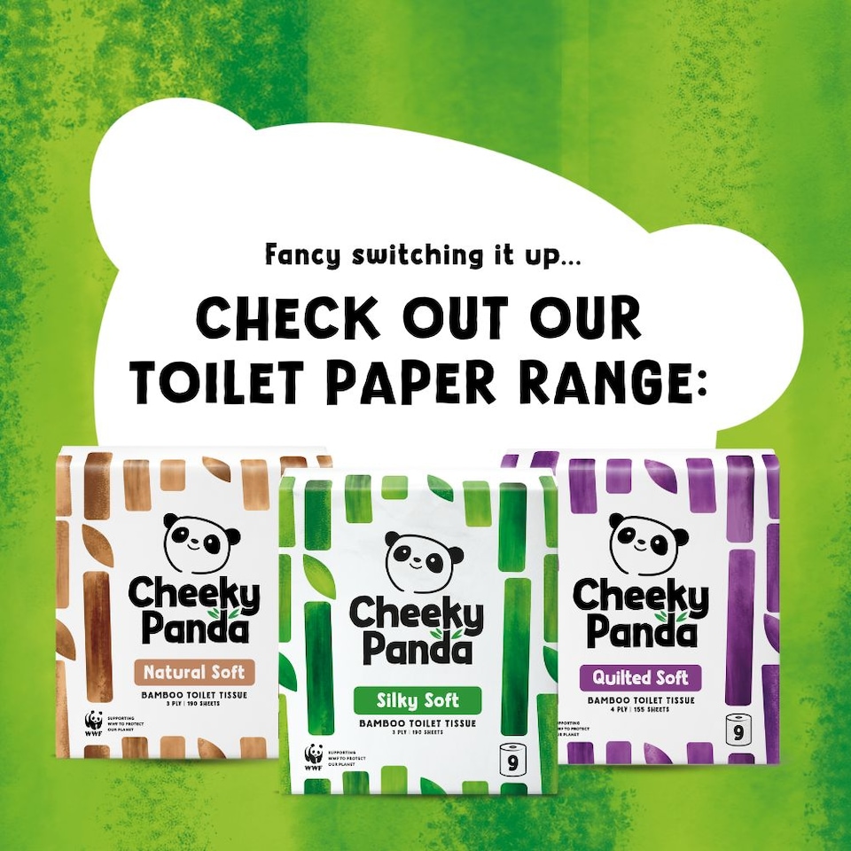 image 1 of Cheeky Panda Classic Bamboo Toilet Paper 24 rolls 200 sheet 3 ply sheets | White | 24 Rolls Unwrapped | 24