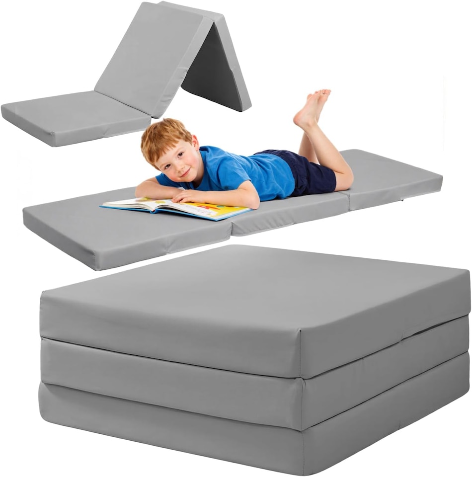 image 1 of Tri Fold Fold Out Z Bed Futon Sofa Chair Mattress