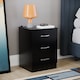 image 1 of Vida Designs Riano 3 Drawer Bedside Chest Cabinet Table Nightstand, Black