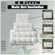 image 4 of VELVETIO 8 Piece Towel Bale Set Boston Shiny Stripe Pattern - 100% Cotton, 450 GSM Orange | Peach