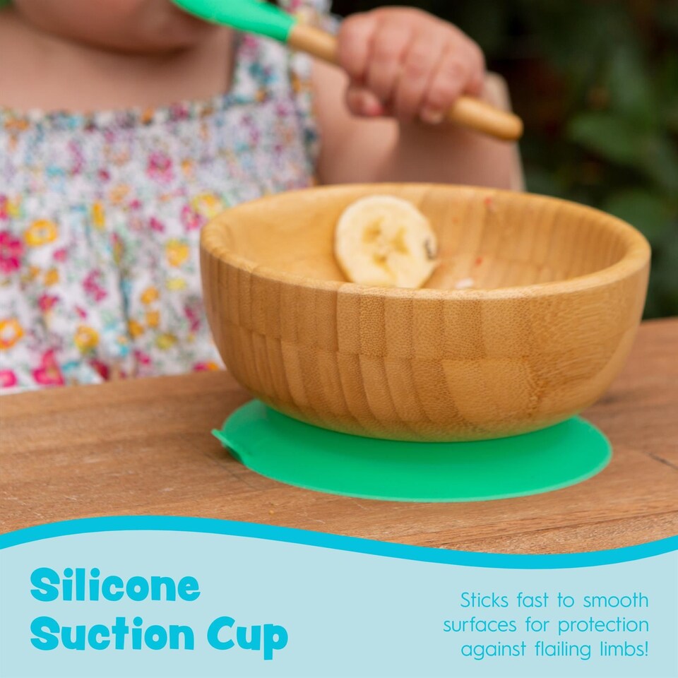 image 1 of Tiny Dining Bamboo Suction Bowl - Navy Blue | Blue | Navy Blue