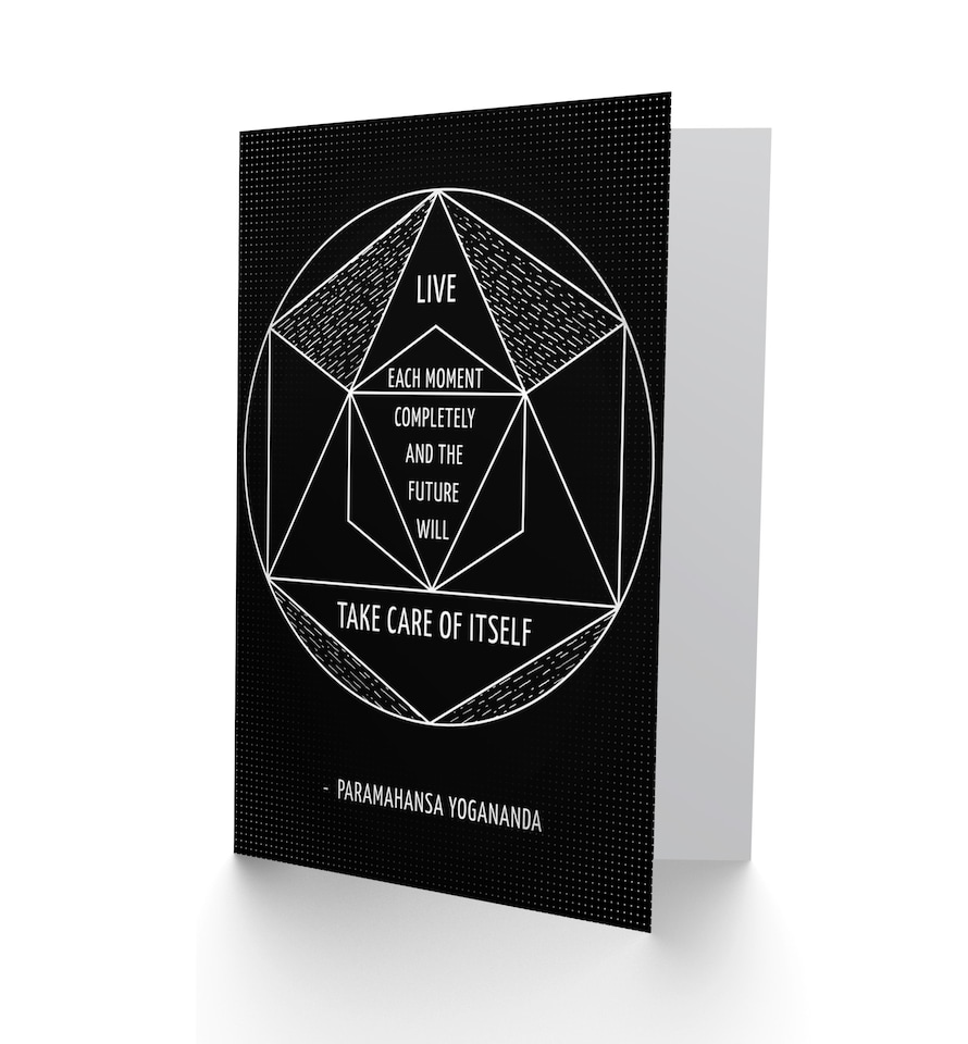 image 1 of Motivational Live Each Moment Paramahansa Yogananda Greetings Card