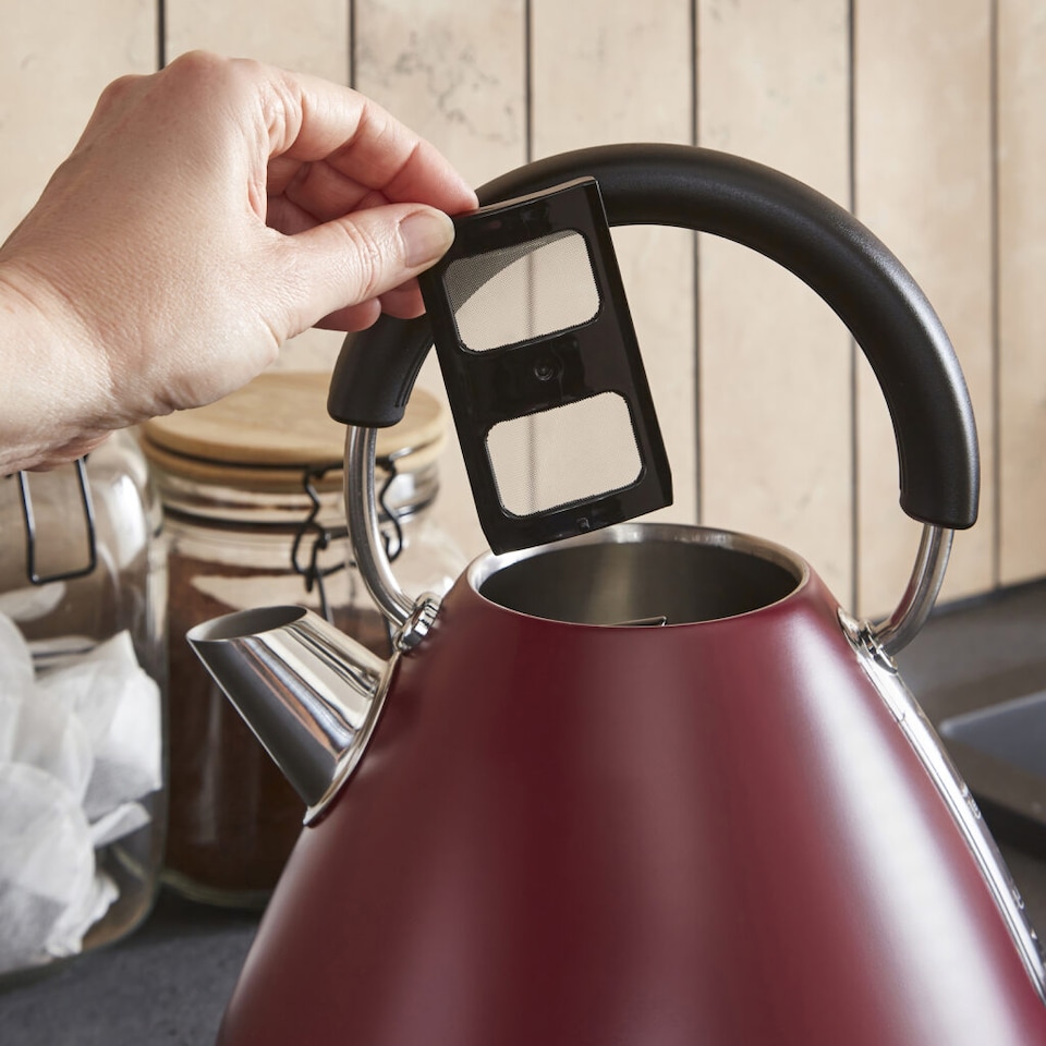 image 1 of Morphy Richards Limited Edition Accents Rhubarb Kettle & Toaster Set