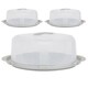 image 3 of Clear Durable Plastic Round Cake Box With Airtight Lids & Carry Handles Keeps Cakes Fresh