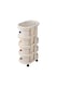 image 1 of Living and Home 4-Tier Rolling Storage Cart with Drawers and Lockable Casters | Cream