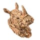 image 4 of Naturecraft Resin Driftwood Collection Rhino Head Wall Art Brown