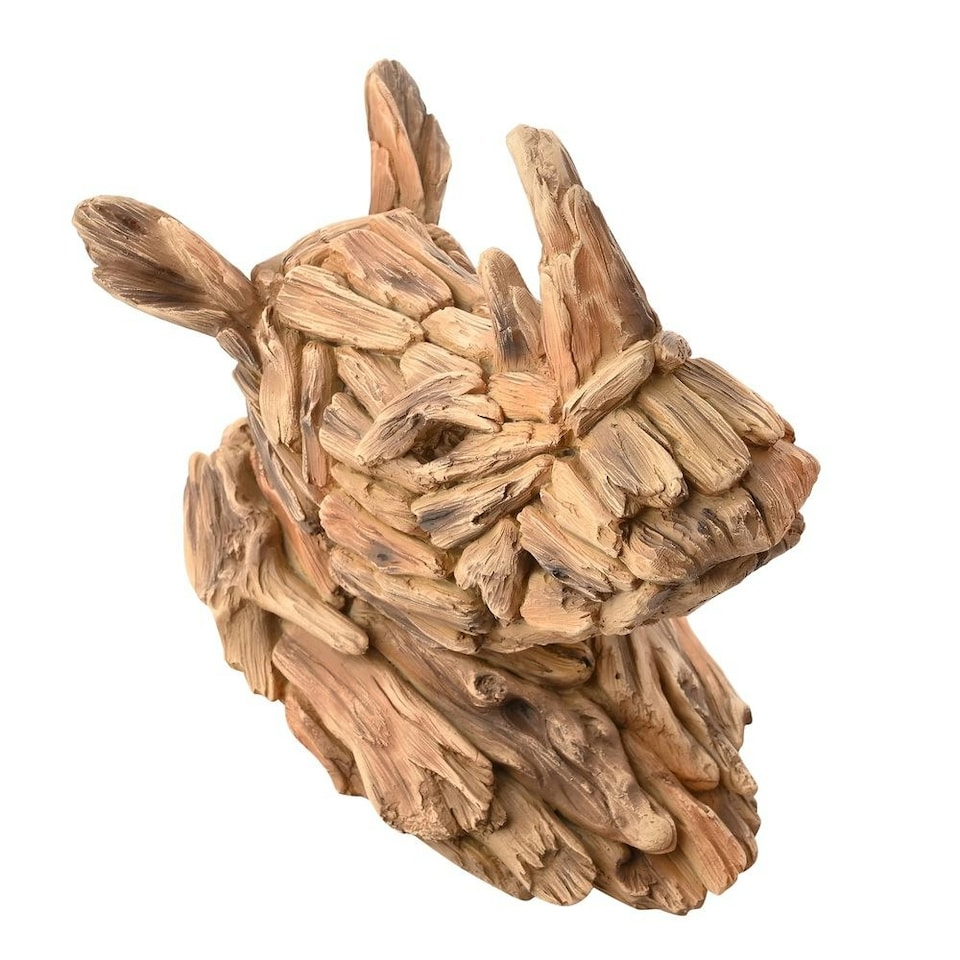 image 1 of Naturecraft Resin Driftwood Collection Rhino Head Wall Art Brown