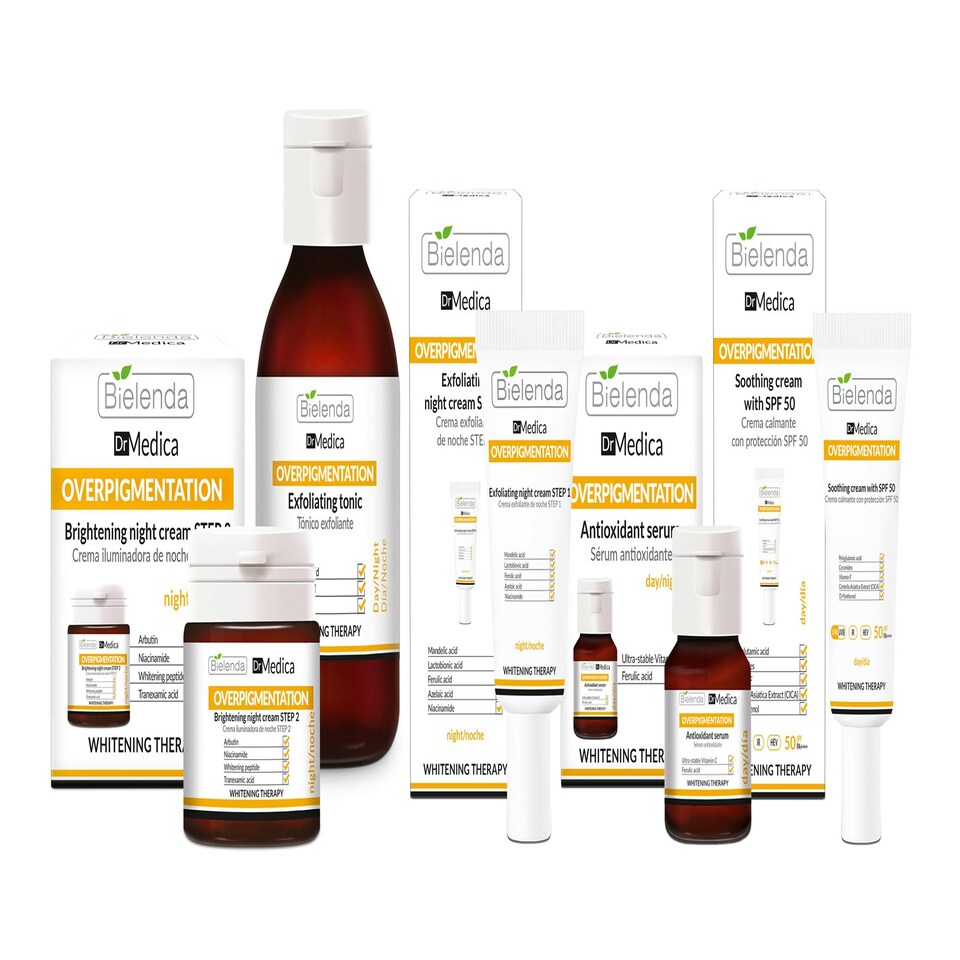 image 1 of Bielenda Dr Medica Overpigmentation Exfoliating Night Cream STEP 1 with Mandelic Ferulic & Azelaic Acid 30ml