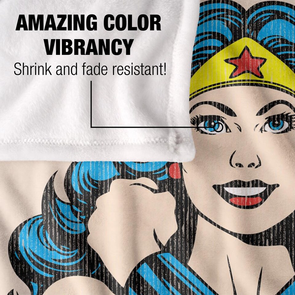image 1 of Wonder Woman Pose Blanket | Multi | Multicoloured | One Size | 1