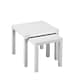 image 1 of URBNLIVING Square Wooden Nesting Stacking Tables Set Of 2 | Multi | White | 2