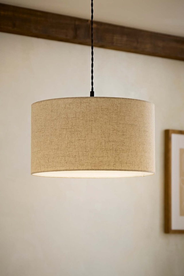 image 1 of ValueLights Reni Medium Fabric Linen Easy Fit Pendant Lamp Shade
