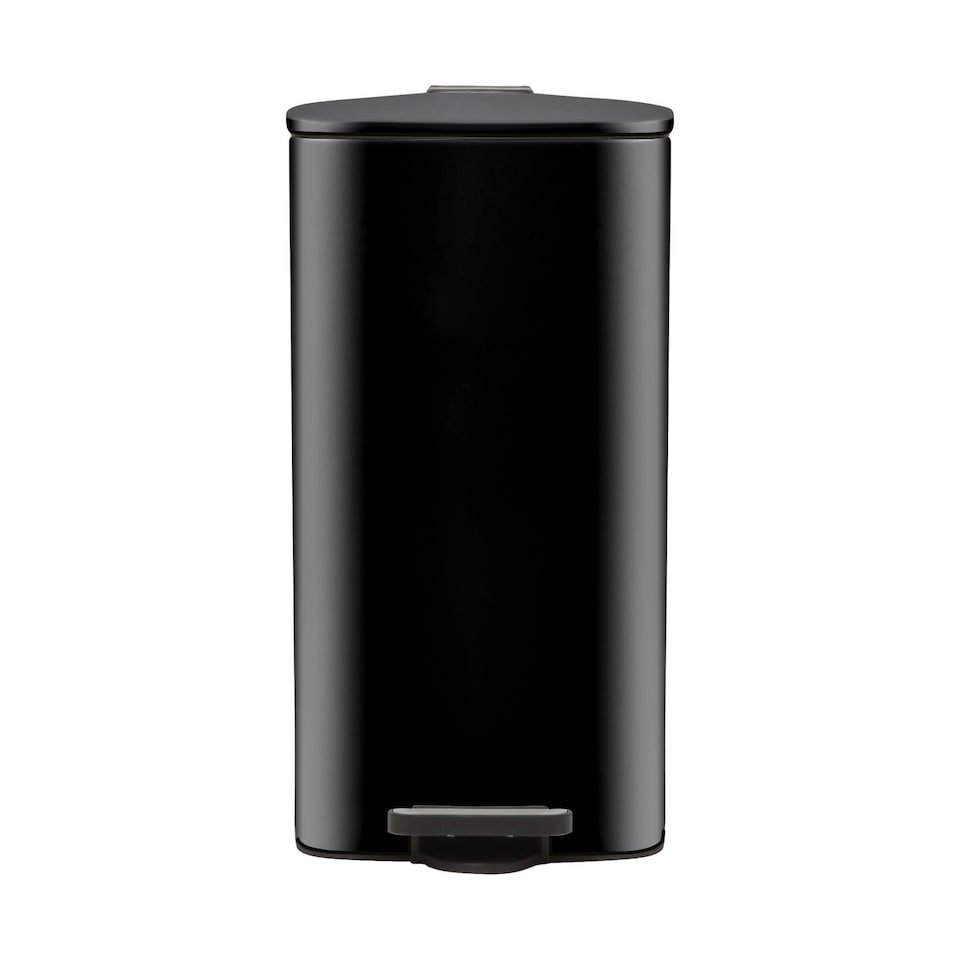 image 1 of Harbour Housewares Square Stainless Steel Kitchen Pedal Bin - 30L - Black | Black | Black