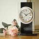image 4 of Widdop Gifts Silver and Black Glass Mantel Clock
