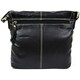 image 2 of Soft Leather Shoulder / Cross Body Bag Black | Black