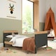 image 3 of Tutti Bambini Rio Cot Bed with Cot Top Changer & Mattress - Slate Grey/Oak
