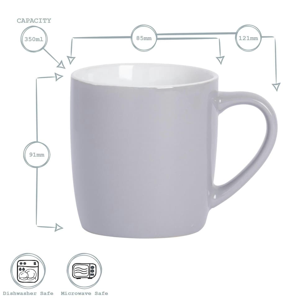 image 1 of Argon Tableware Coloured Coffee Mugs - 350ml - Scandi 2 - Pack of 6 Multi