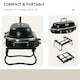 image 4 of Outsunny Foldable 2 Burner Gas BBQ Grill w/ 2 Burners for Camping Picnic Cooking