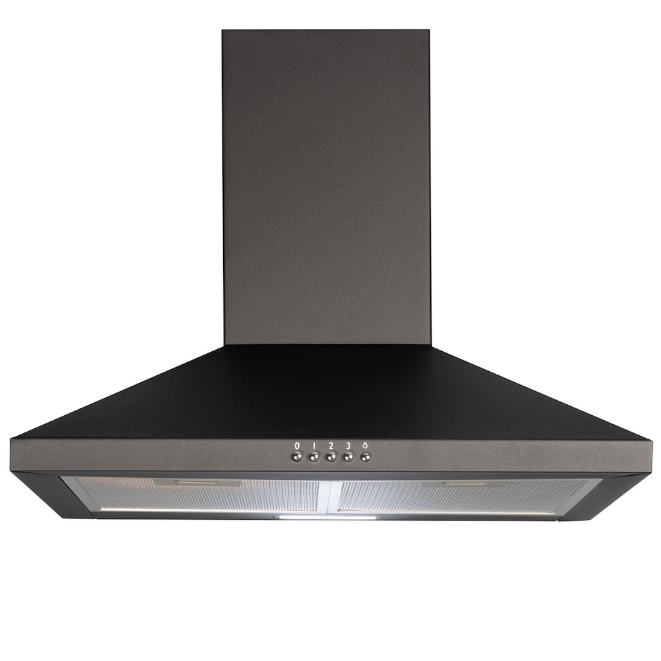 image 1 of SIA CHL60BL 60cm Pyramid Chimney Cooker Hood Kitchen Extractor Fan In Black