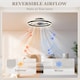 image 7 of HOMCOM Ceiling Fan with Light and Remote, 3 Colour Temperatures, 50cm | Black | Black, Transparent | 50 x 50 x 13.5 cm