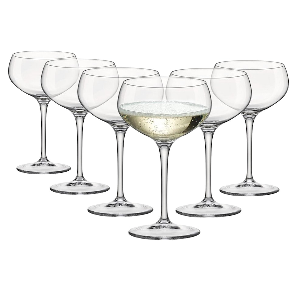 image 1 of Bormioli Rocco Bartender Glass Champagne Coupe Saucers - 305ml - Clear - Pack of 6