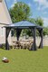 image 3 of Living and 10 x 10FT Home Outdoor Gazebos Metal Frame Hardtop Patio Gazebo with Curtains