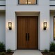 image 6 of CGC CHLOE Up Black E27 Outdoor Wall Lantern Light Clear Diffuser IP54