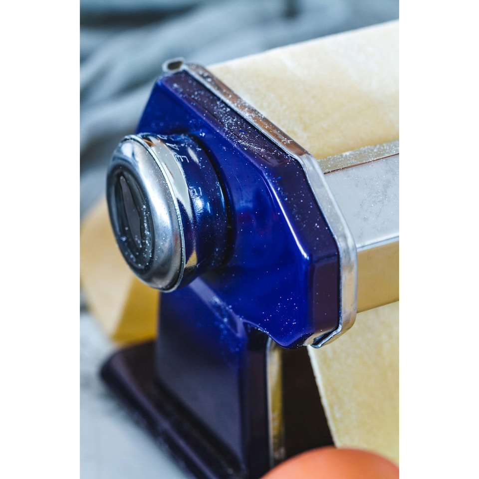 image 1 of KitchenCraft Pasta Machine Blue Stainless Steel