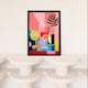 image 2 of Matisse Style Mocktails Fruit Drinks Kitchen Black Framed Wall Art Print A4