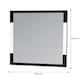 image 2 of Showerdrape Hampstead Rectangular Wall Mounted Black Framed Bathroom Mirror 70 x 50cm