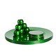 image 1 of Argon Tableware 18 Piece Metallic Charger Plates Set - Green
