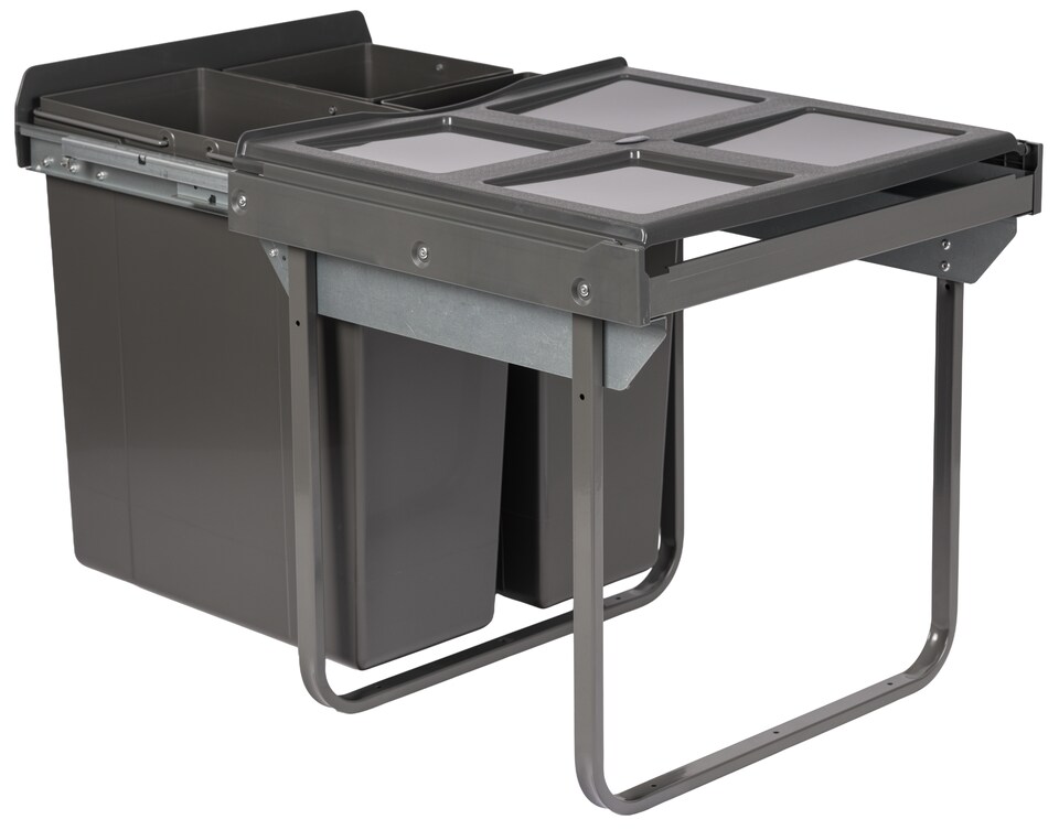 image 1 of Austen & Co. 68L Built-In Hinged Cupboard Kitchen Bin - 3 Compartments