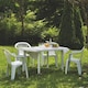 image 3 of Plastic Large Outdoor Dining Garden Table | White | 1