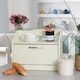 image 8 of Minack Buttermilk / Cream Wooden Bread Bin, Worktop Storage Box with Shelf | Cream | Buttermilk