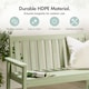 image 3 of Vonhaus Westport Sage Green Garden Bench 2 Seater HDPE