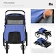 image 7 of PawHut Foldable Pet Stroller with Cushion, for M, L Dogs - Blue