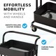 image 6 of House of Home 3 Tier Storage Cart On Wheels Home Kitchen Office Bath-Bedroom Organiser Black | Black