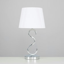 ValueLights Modern Sleek Design Polished Chrome Touch Table Lamp With White Light Shade
