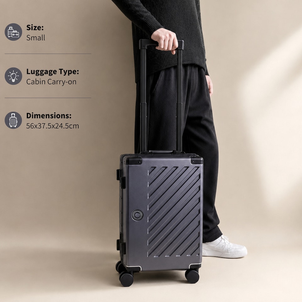 image 1 of Zipperless Suitcase Set, PC Hard Shell, Small & Medium, TSA Lock