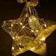 image 3 of LED Battery Operated Hanging Christmas Star Glass Decoration