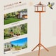 image 2 of PawHut Bird Table Wooden Feeding Station with Stand for Garden Wooden 153cm