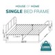 image 3 of Single Bed Frame Metal Rounded Headboard Easy Assembly Under Bed Base Storage Space
