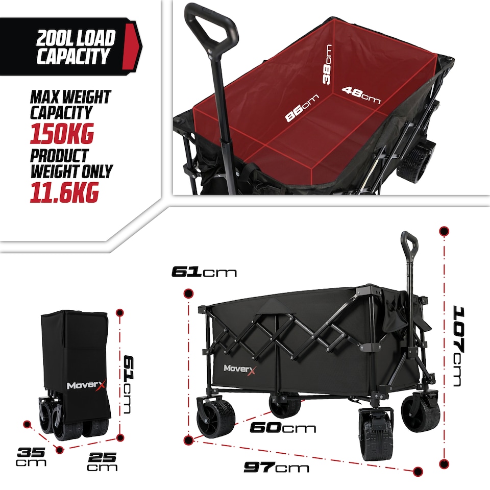 image 1 of MoverX 200L/150kg 2-in-1 Camping Tabletop Trolley / Table